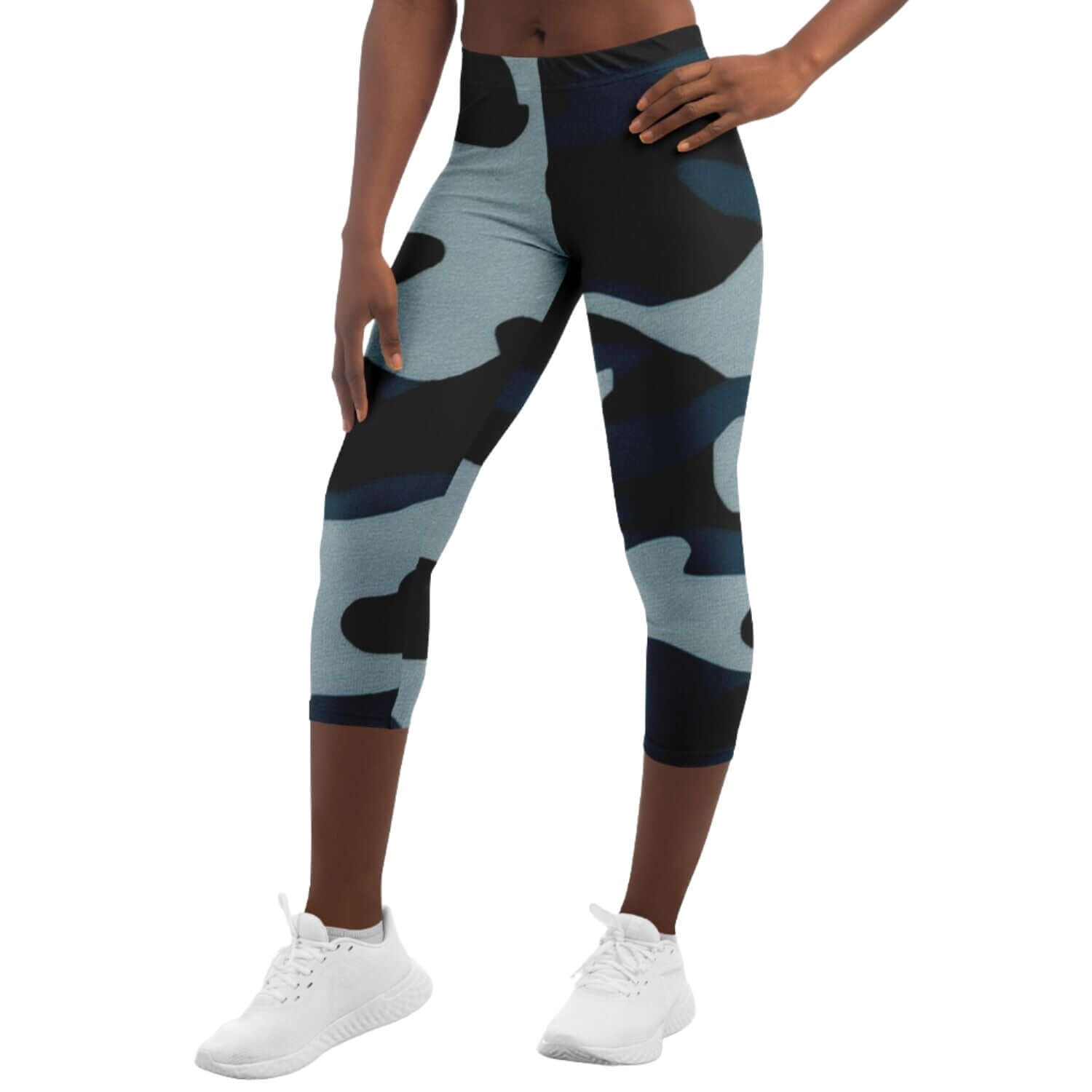 Blue Commando Capri Leggings | HD Print