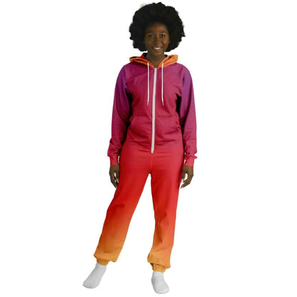 Rave Jumpsuit for Men & Women | Gradient Red Orange