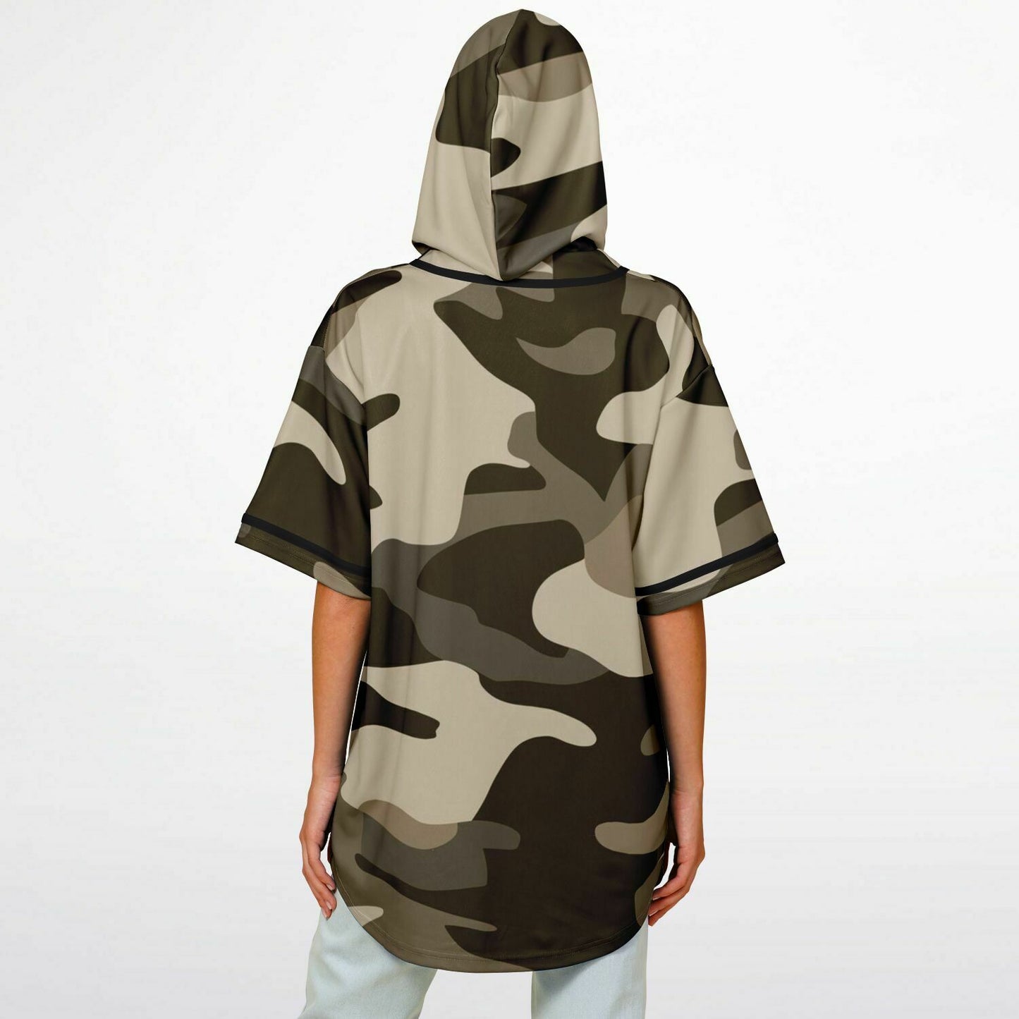 Commando Jersey Khaki | Hooded Baseball Style