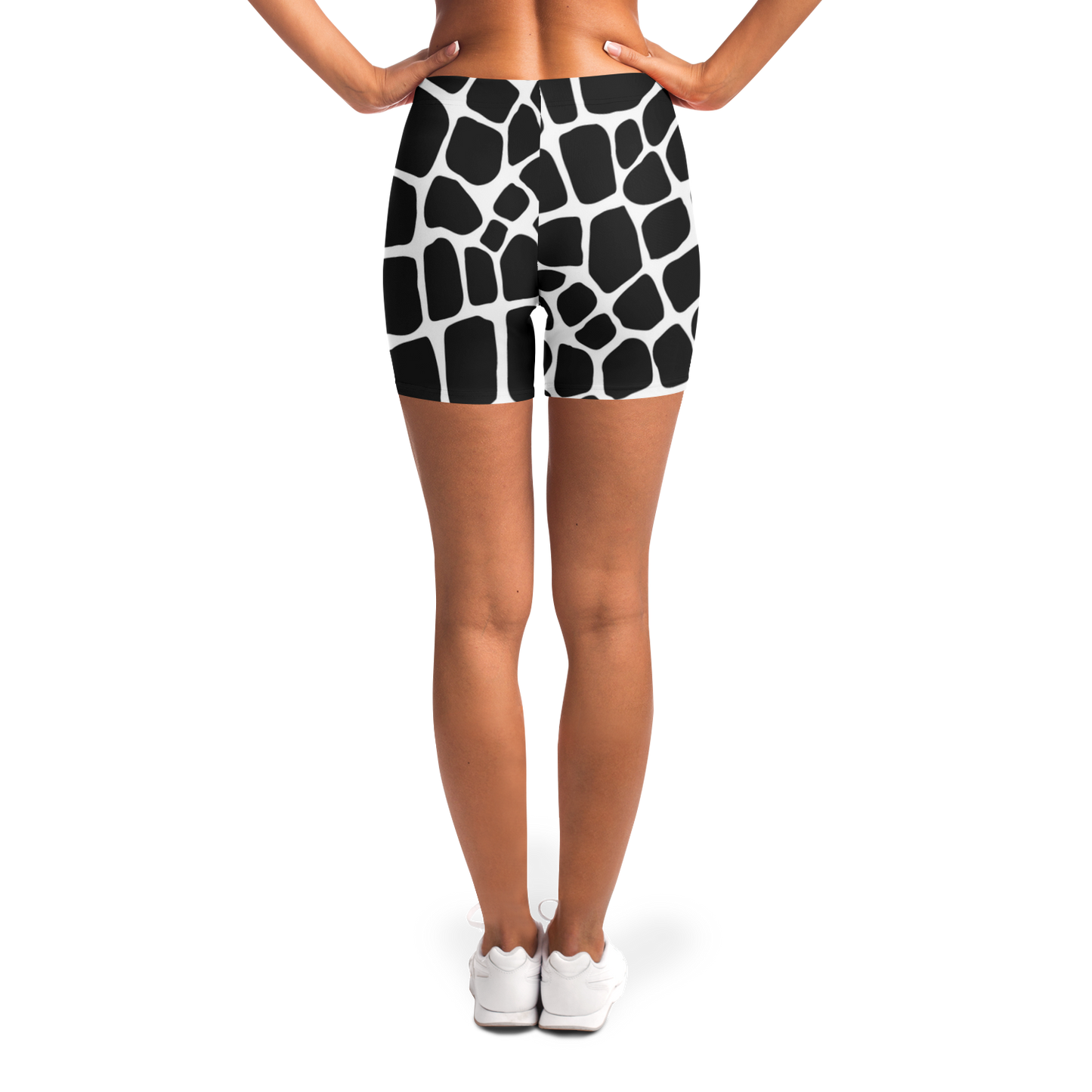 Snake Legging Shorts | Black & White HD