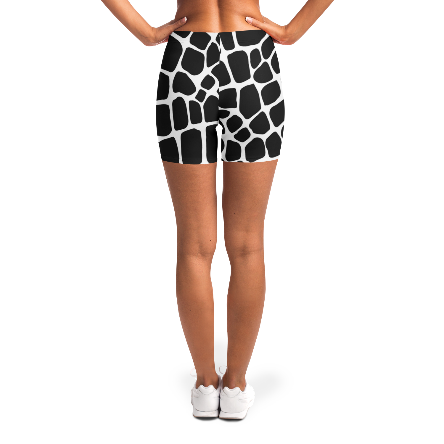 Snake Legging Shorts | Black & White HD