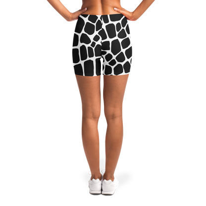 Snake Legging Shorts | Black & White HD