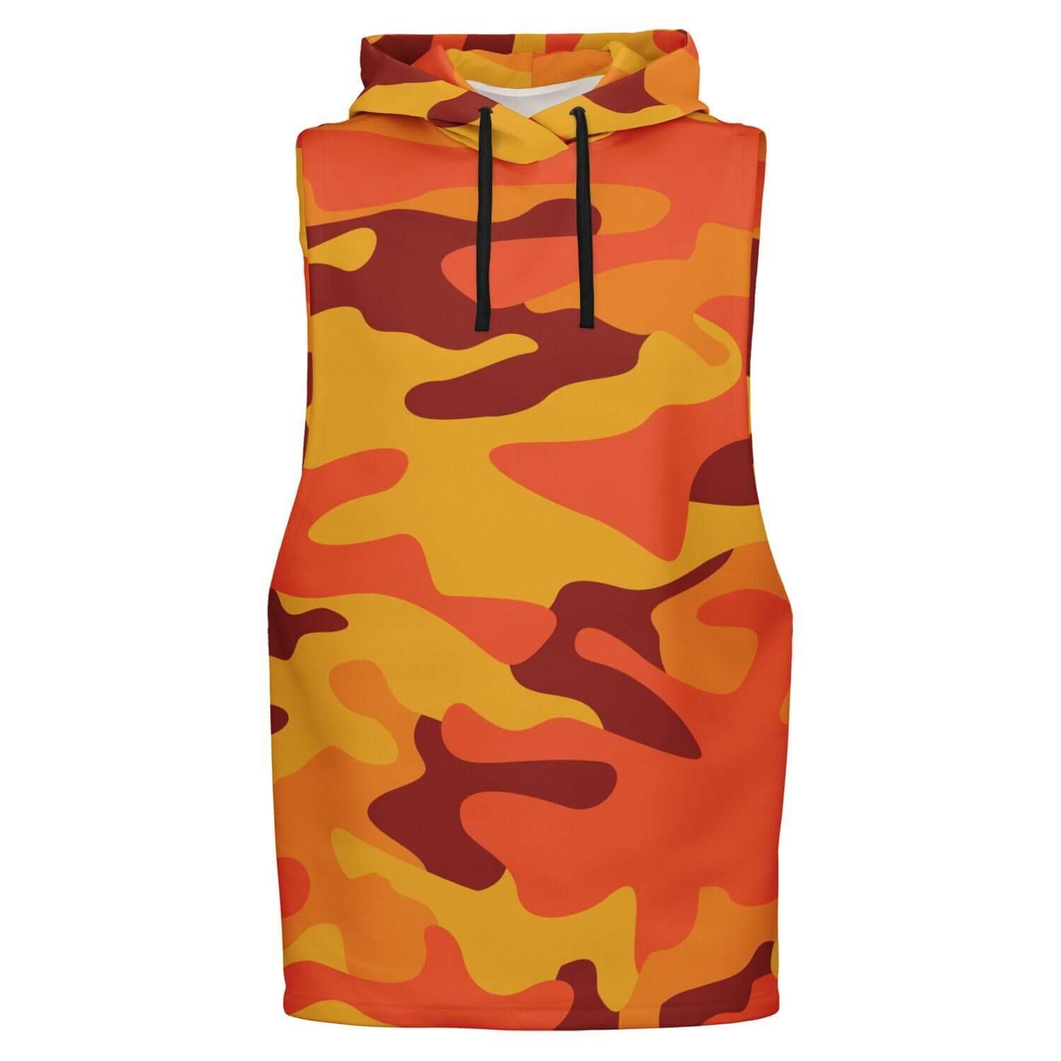 California Orange & Red Berry Camo Sleeveless Hoodie