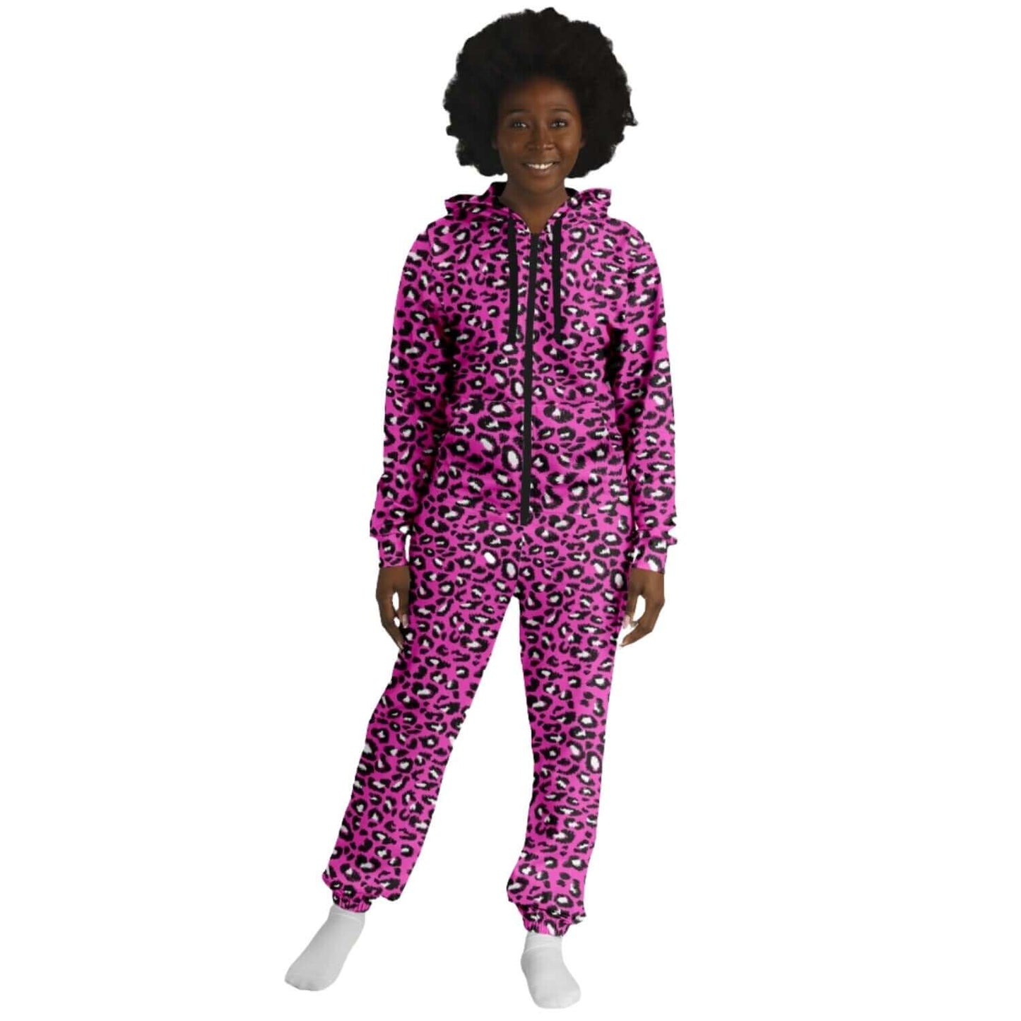 Leopard Jumpsuit | Black & Pink Pattern