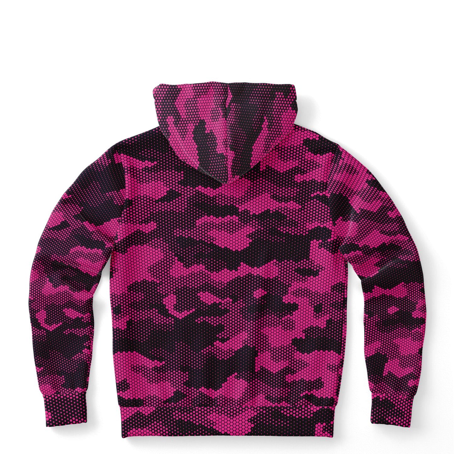 Pixel Camo Hoodie | Blackberry & French Rose Camouflage