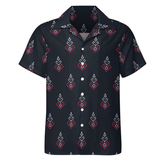 Ethnic Gray Pattern | Cuban Collar Shirt