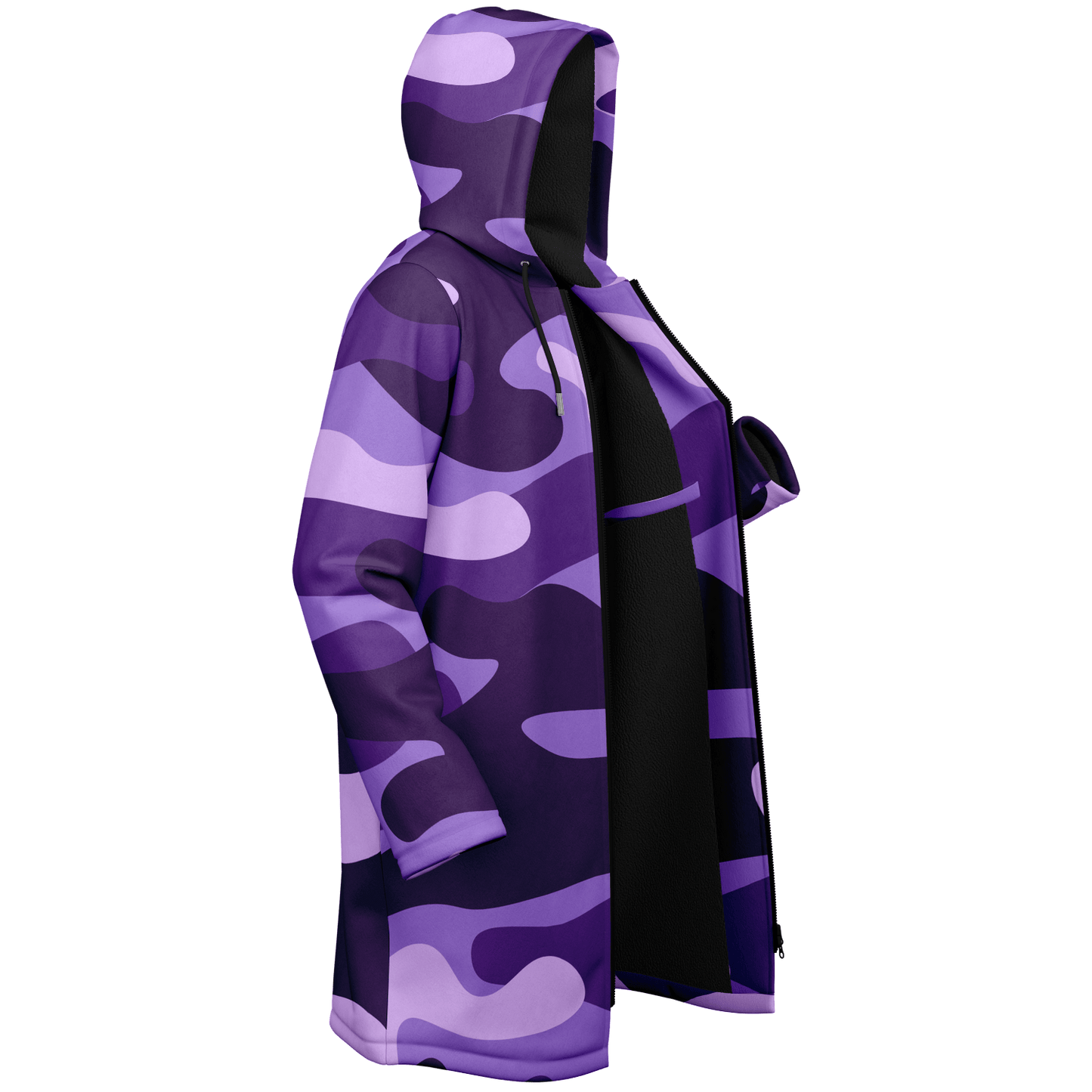 Purple Grape & Mauve Camo Cloak With a Zipper