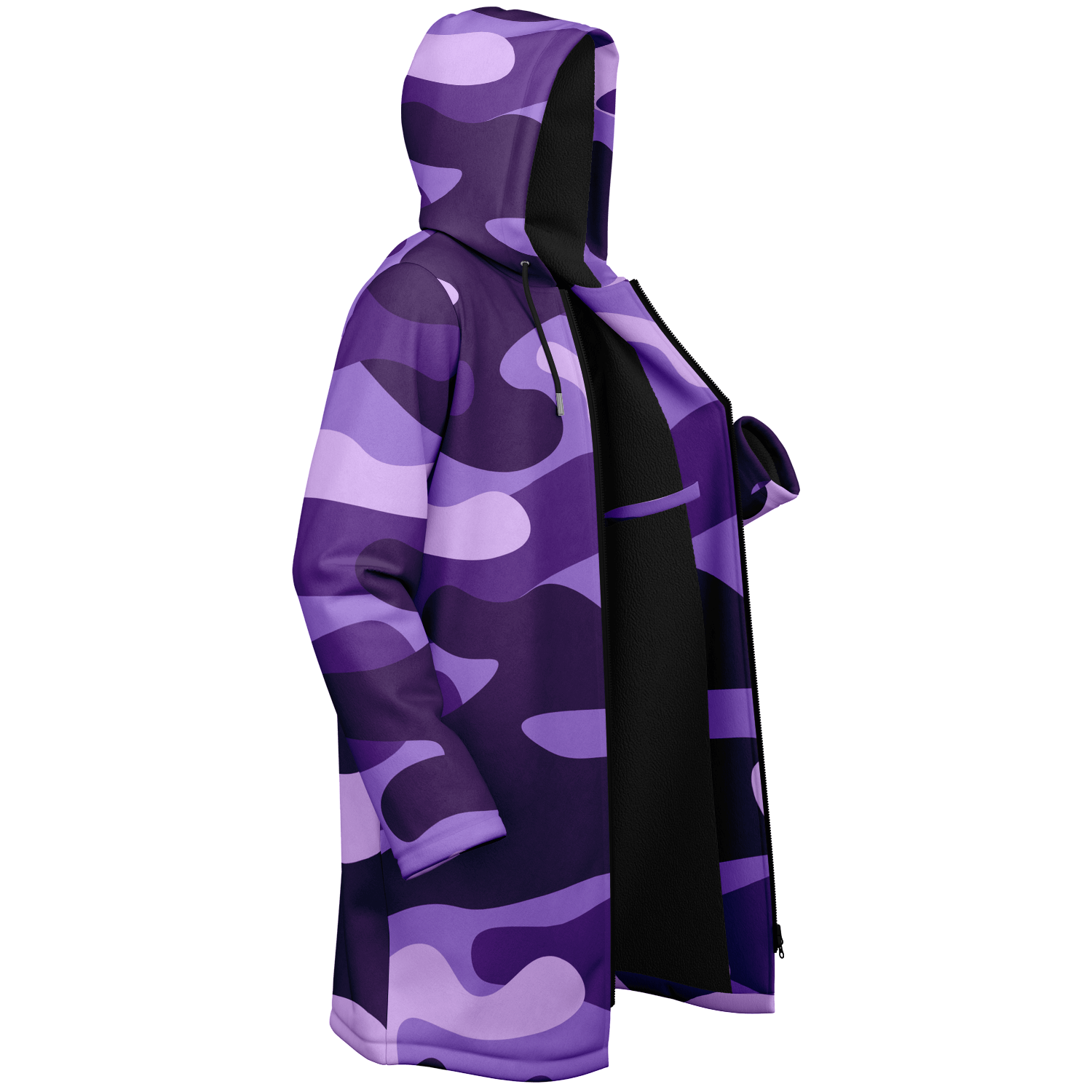 Purple Grape & Mauve Camo Cloak With a Zipper