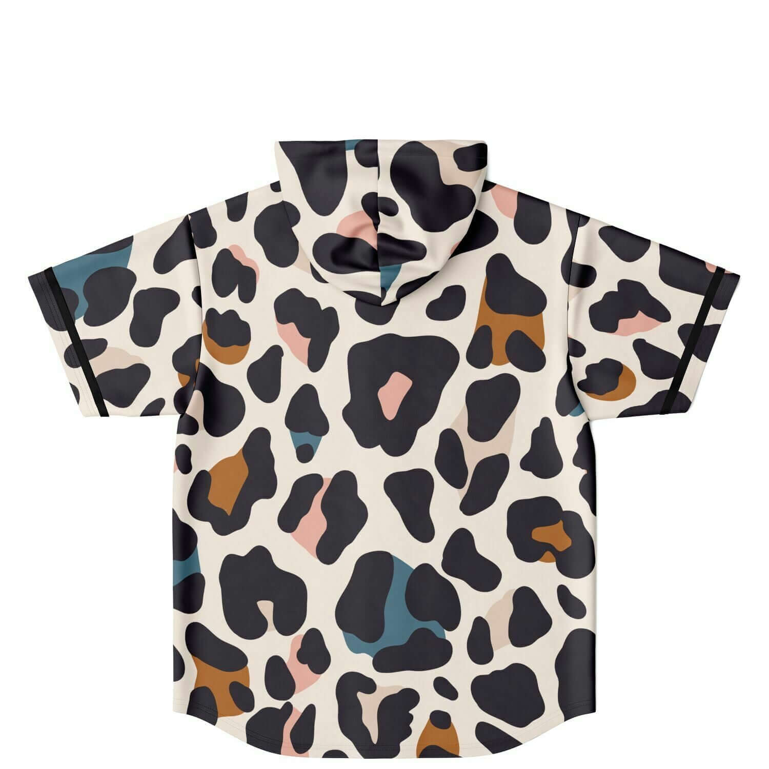 Hooded Baseball Jersey | Pastel Leopard