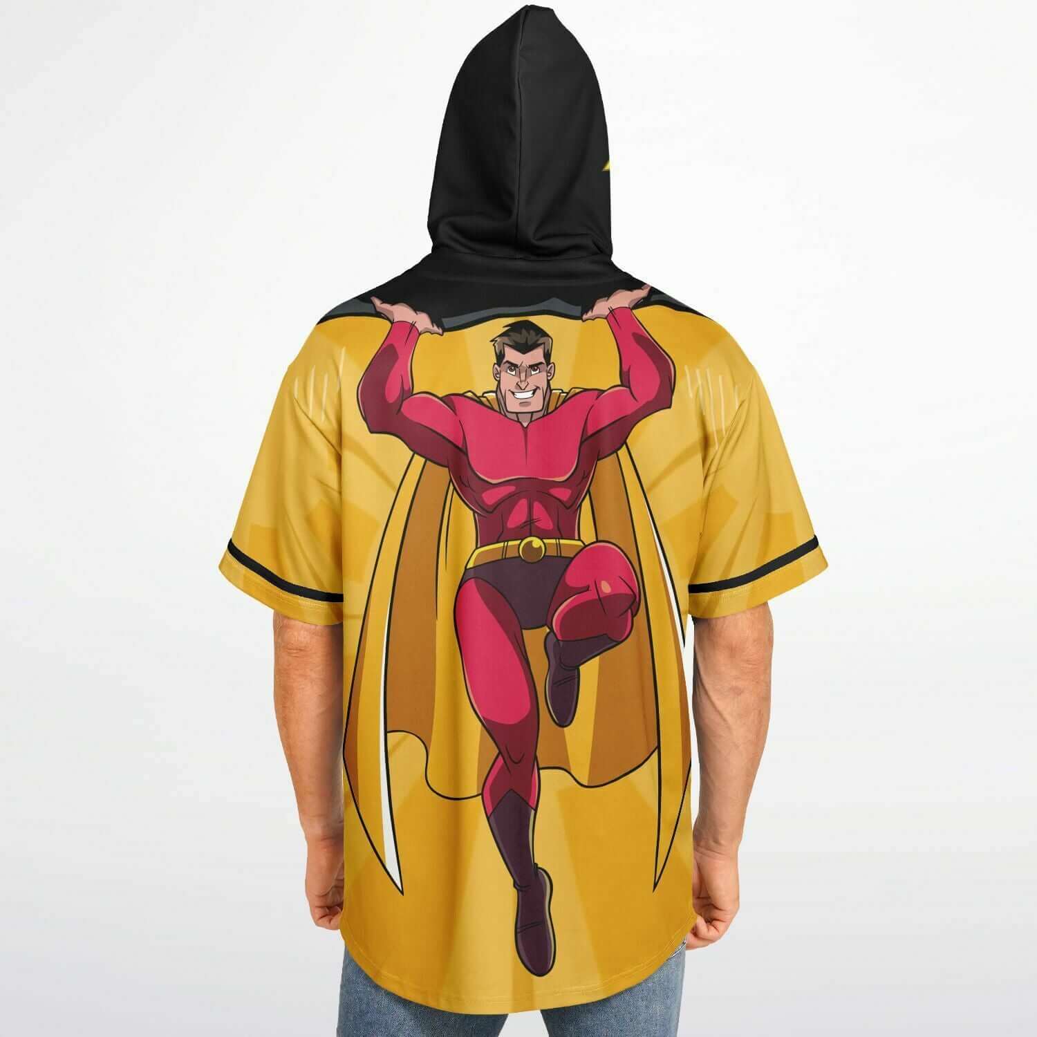 Hooded Baseball Jersey | HD Print - Ribooa