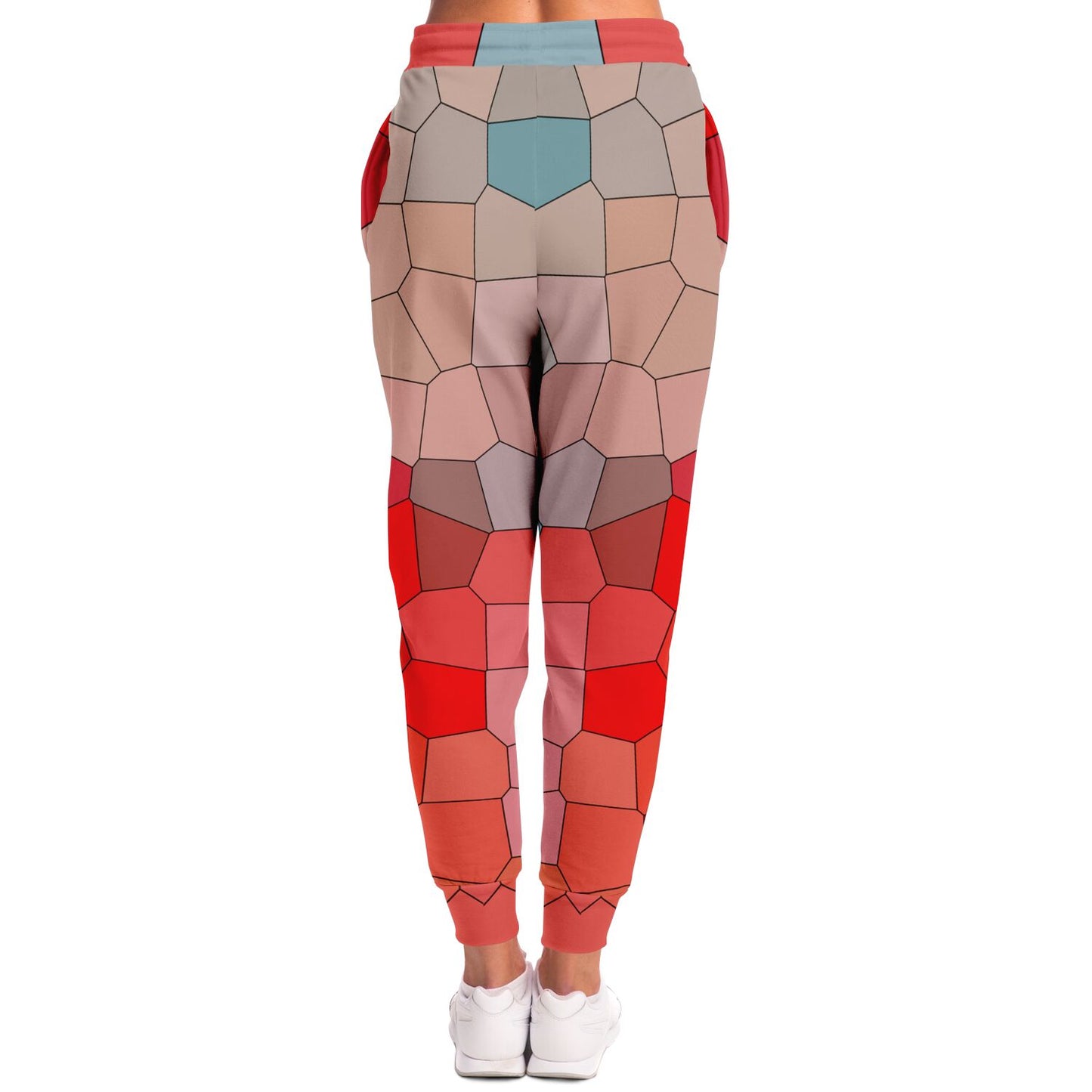 Pantalones deportivos rojos de arte digital | Impresión HD | Unisexo 