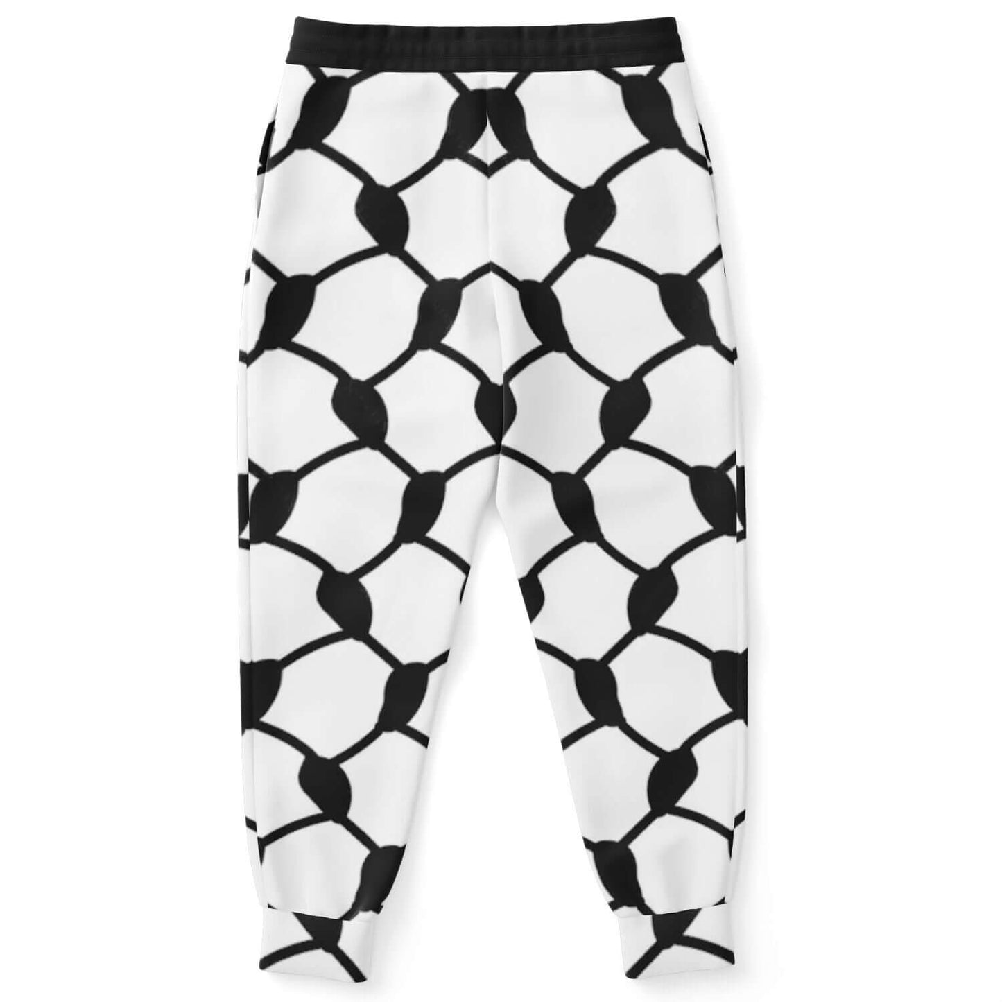 Keffiyeh Track Pants For Men | White HD Print