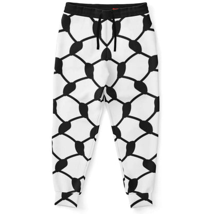 Keffiyeh Track Pants For Men | White HD Print