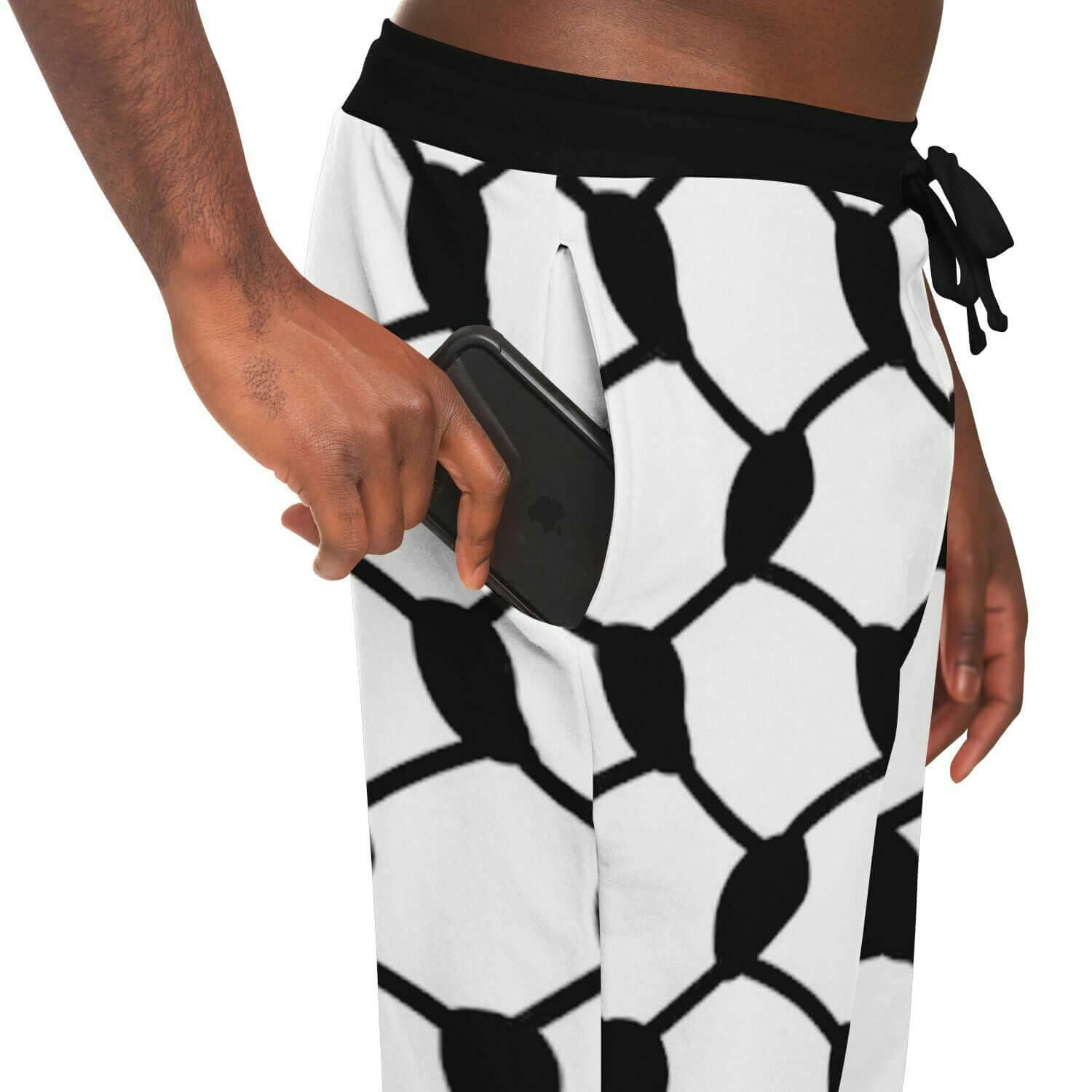 Keffiyeh Track Pants For Men | White HD Print