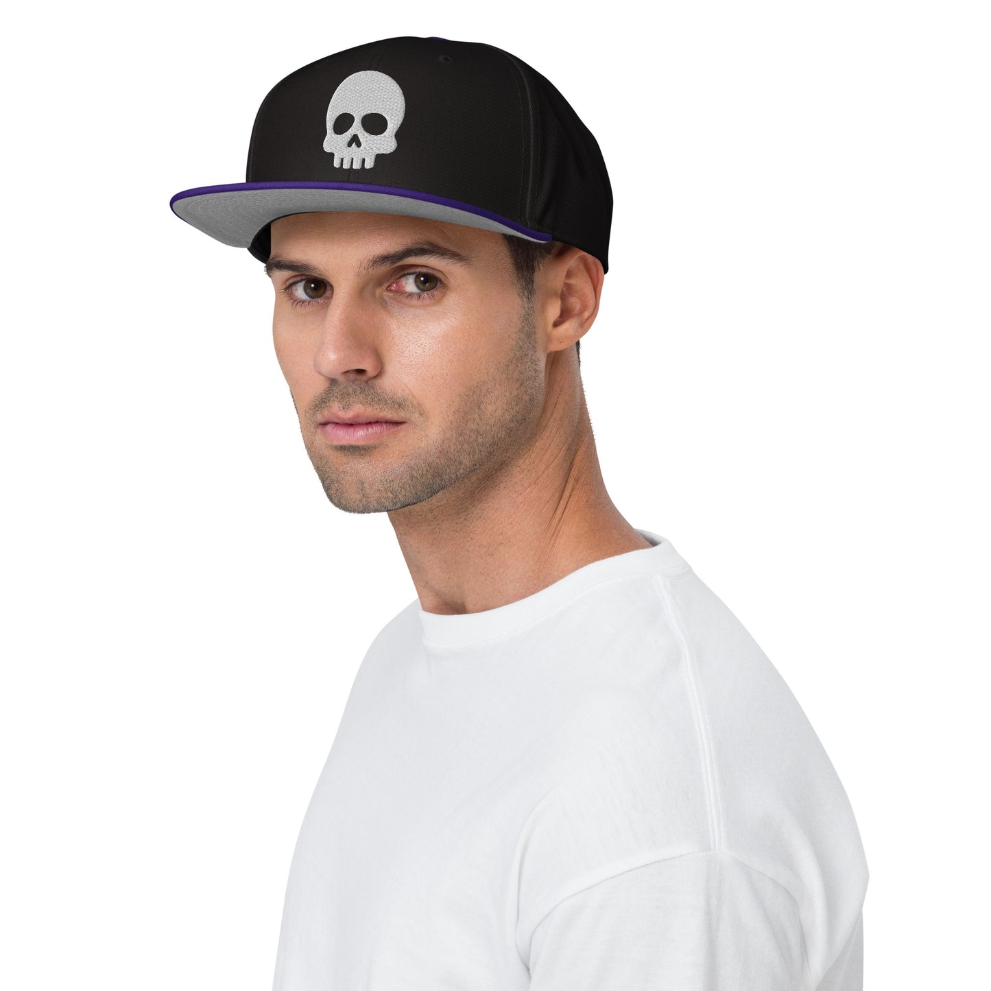 Snapback Hat | Skull Embroidery