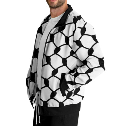 Keffiyeh Track Jacket | Black & White HD